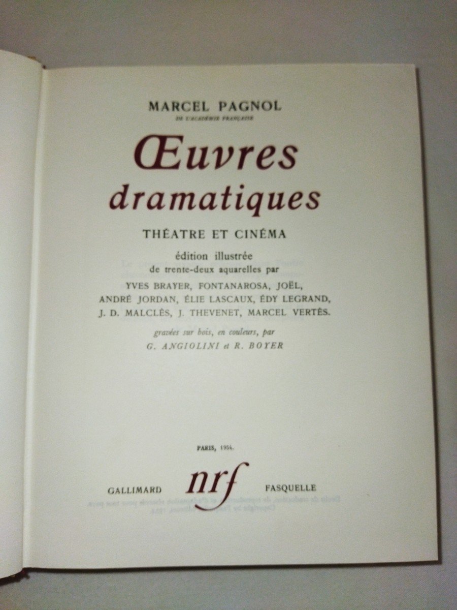 "dramatic Works" Curiosa Collection Book Marcel Pagnol Illustrations Brayer N°6990-photo-4