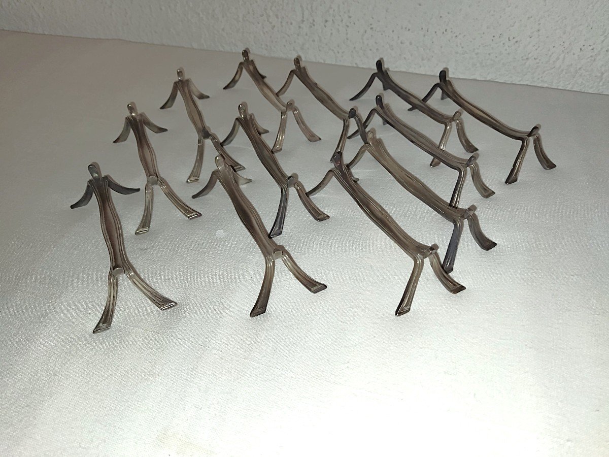CHRISTOFLE  12 Porte-couteaux En Métal Argenté Art de la Table
