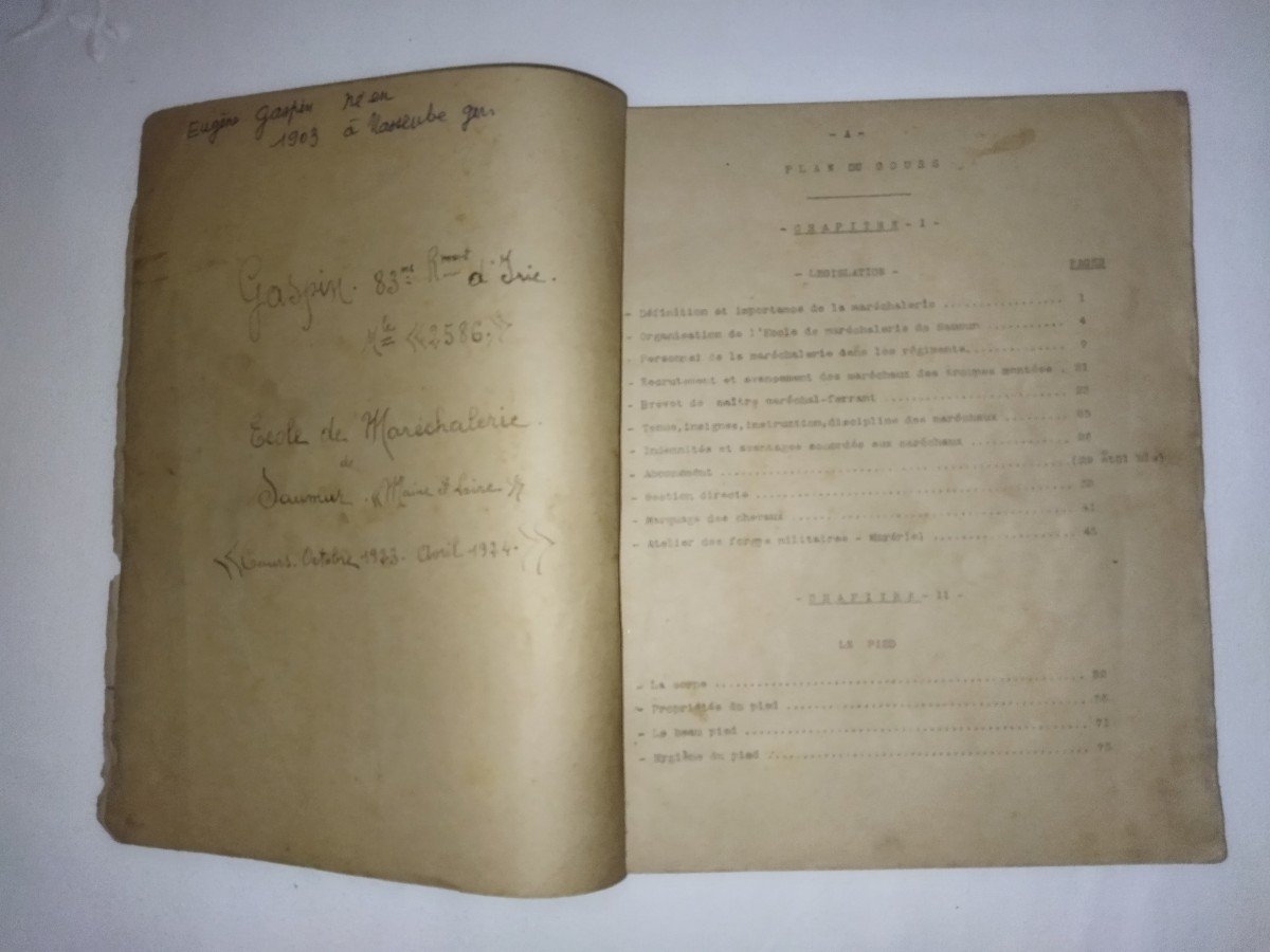 "Maréchalerie Militaire"  Enseignement Aux Vétérinaires Aides Majors 1920-photo-4