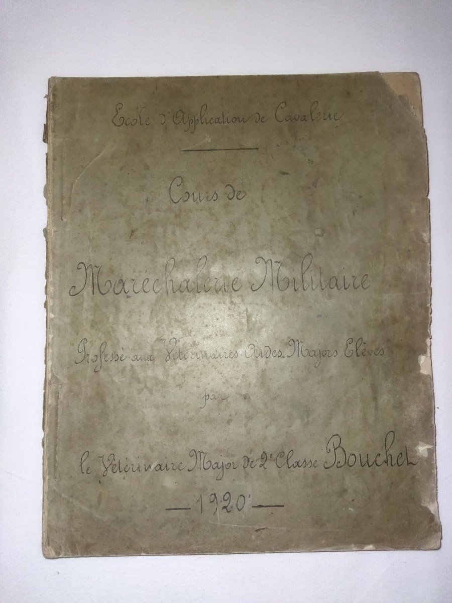 "Maréchalerie Militaire"  Enseignement Aux Vétérinaires Aides Majors 1920