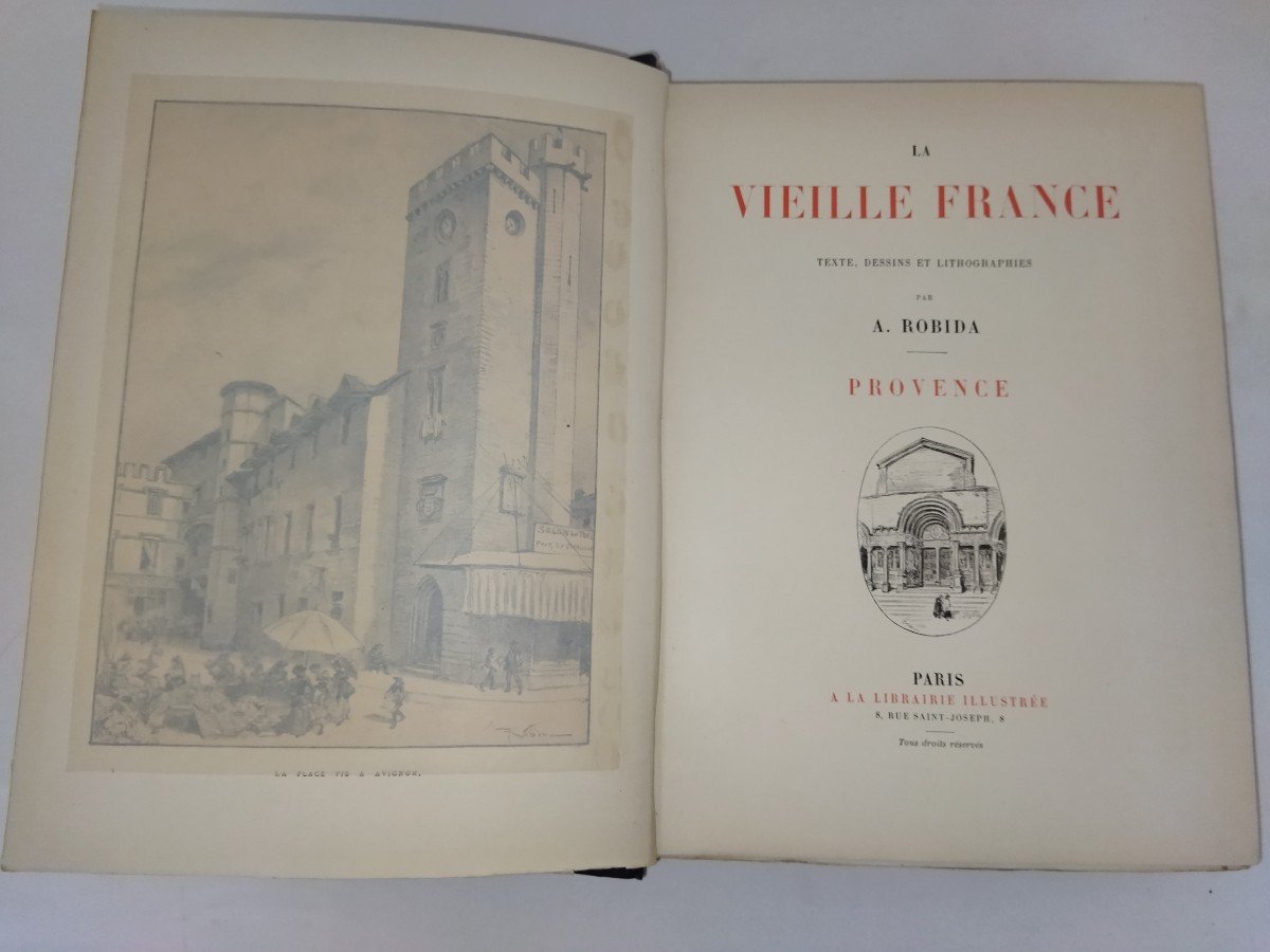 ROBIDA "La Vieille France" LA PROVENCE Dessins Lithographies Collection-photo-3