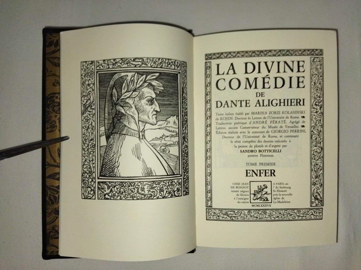 LA DIVINE COMÉDIE : Enfer, Purgatoire, Paradis Alighieri DANTE Jean De Bonnot 1987-photo-1