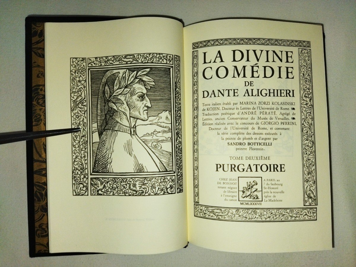 LA DIVINE COMÉDIE : Enfer, Purgatoire, Paradis Alighieri DANTE Jean De Bonnot 1987-photo-4