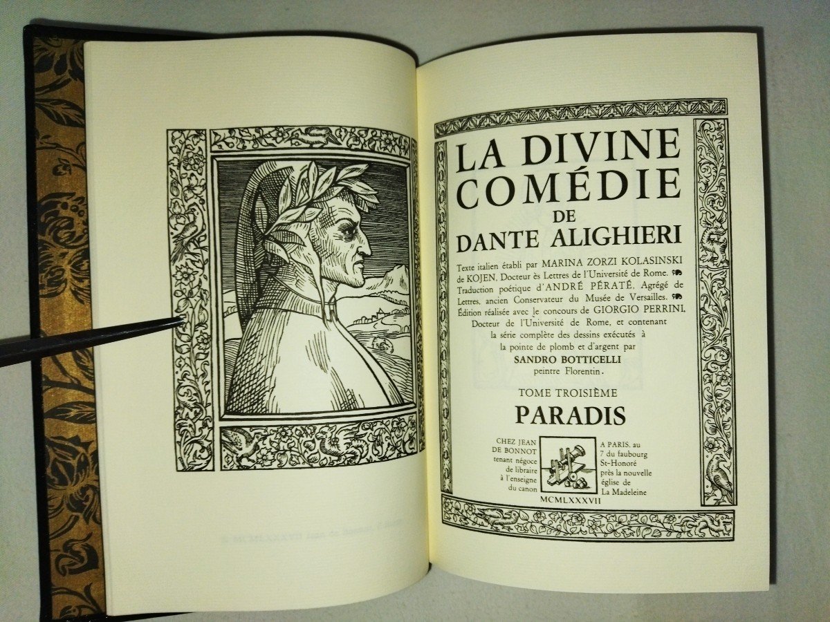 LA DIVINE COMÉDIE : Enfer, Purgatoire, Paradis Alighieri DANTE Jean De Bonnot 1987-photo-7