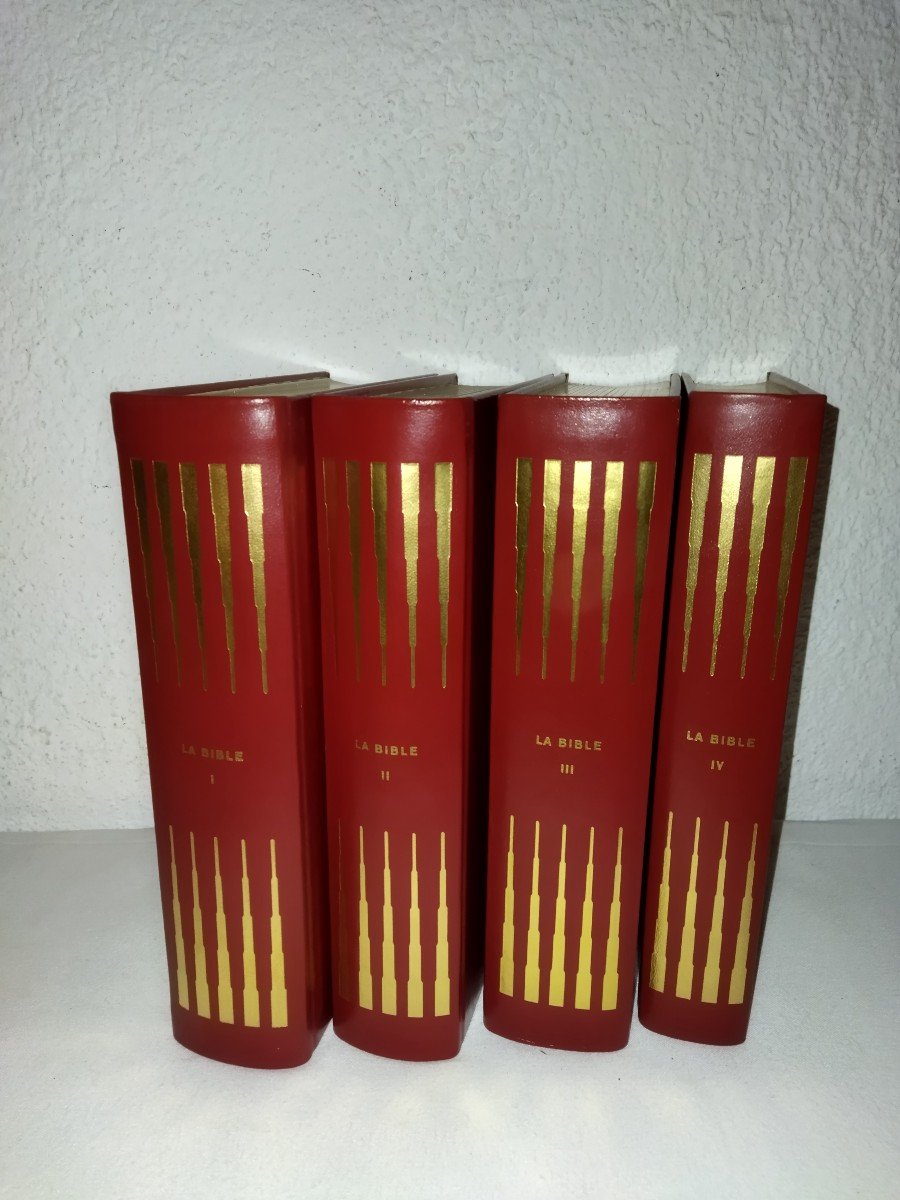 LA BIBLE DE JÉRUSALEM Ancien et Nouveau Testament Pierre De TARTAS  Illustrations  4 Tomes 1973