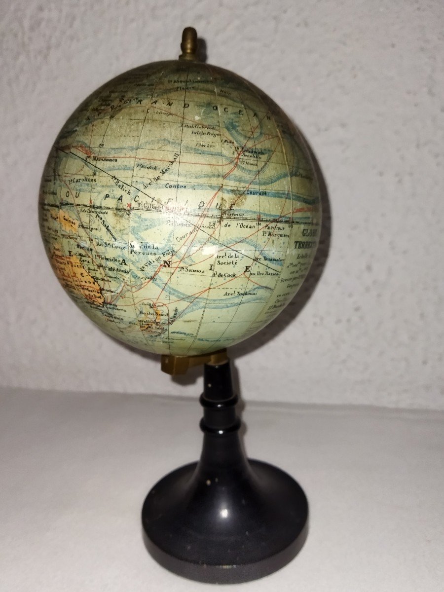 Forest Small Globe World Map In Boiled Cardboard Collection XIX-photo-2