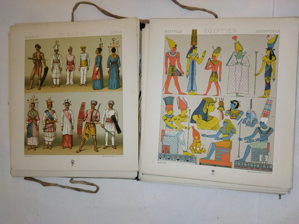 "LE COSTUME HISTORIQUE" Planches Couleurs et Camaïeux Ethnologie Folklore Albert RACINET-photo-3