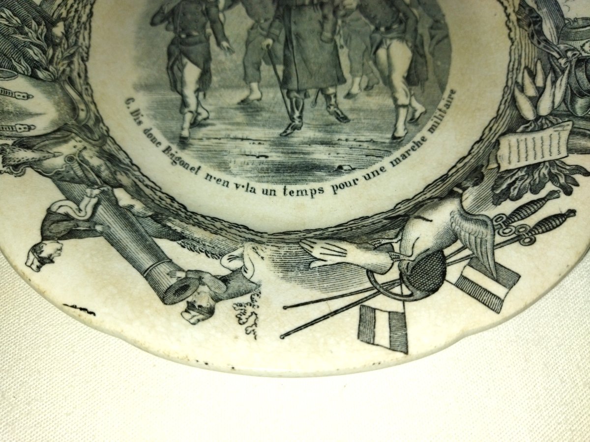 CHOISY-LE-ROY H&B  Militaria Assiette Légendée "Au Régiment"  N6  Collection-photo-2