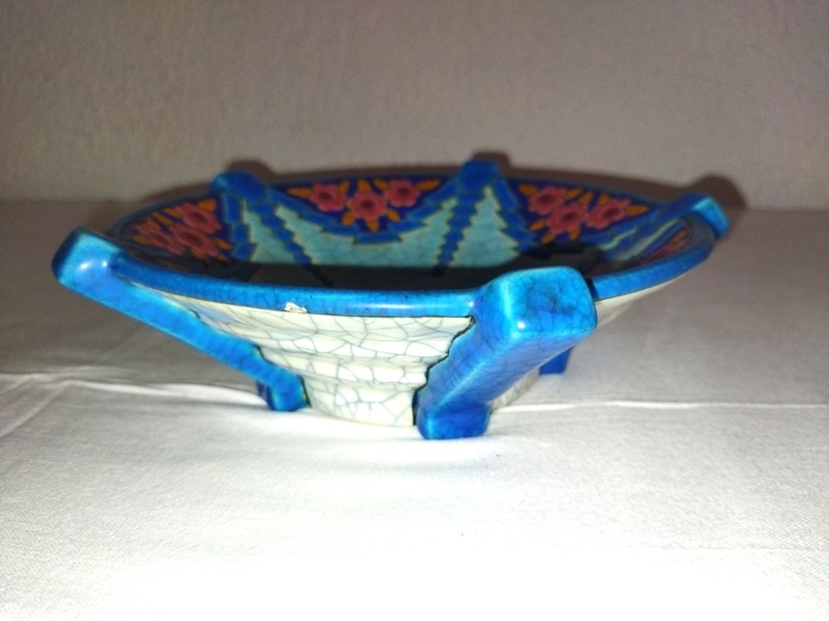 Longwy Art Deco Small Cloisonné Enameled Empty Pocket Cup Collection -photo-2