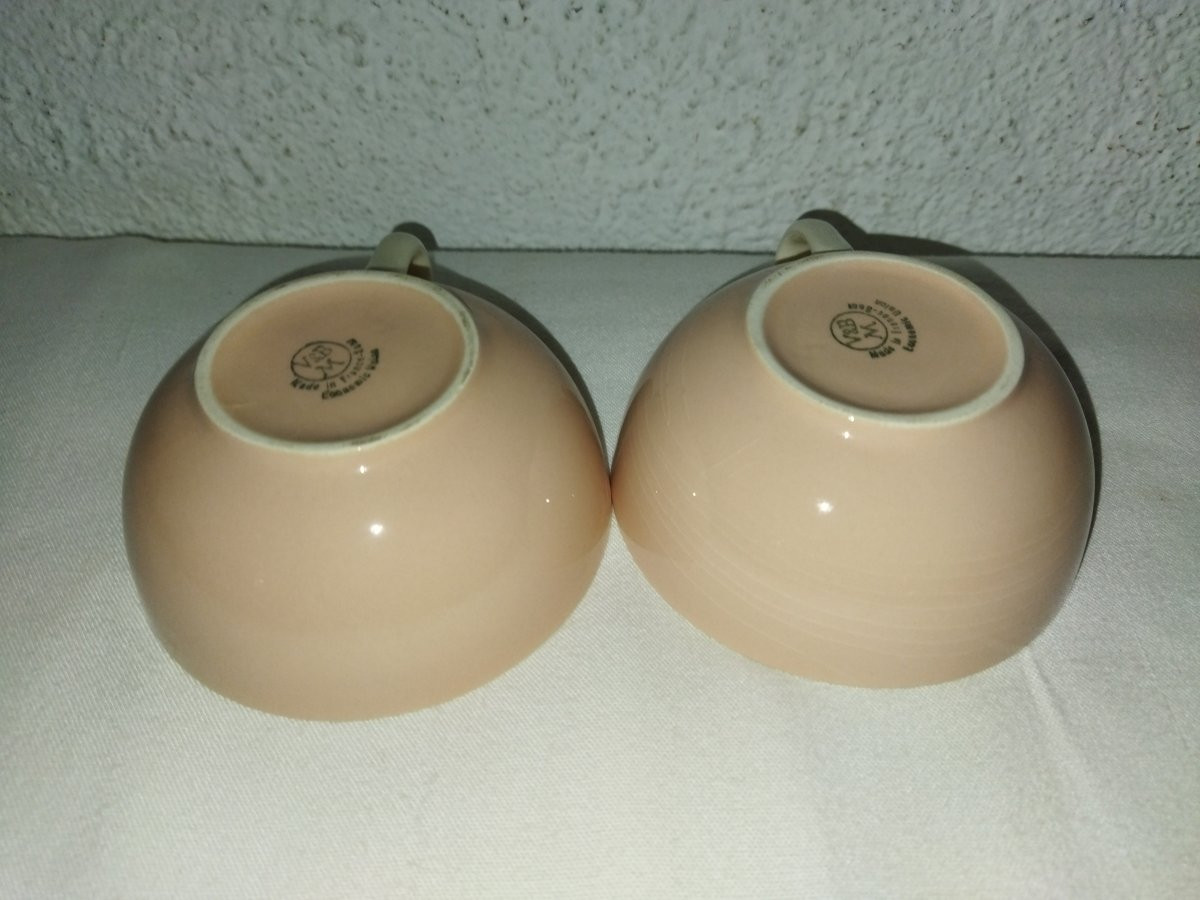 VILLEROY & BOCH Service A Thé Vintage Bi-color Ecru Et Rose-photo-4
