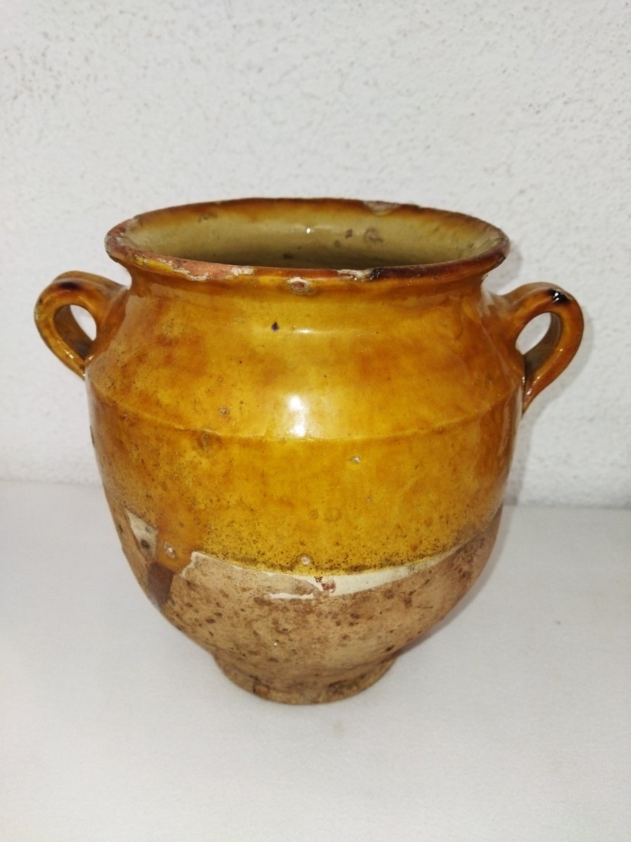Antique Southwest Glazed Pottery Grease/confit Pot Collection-photo-3