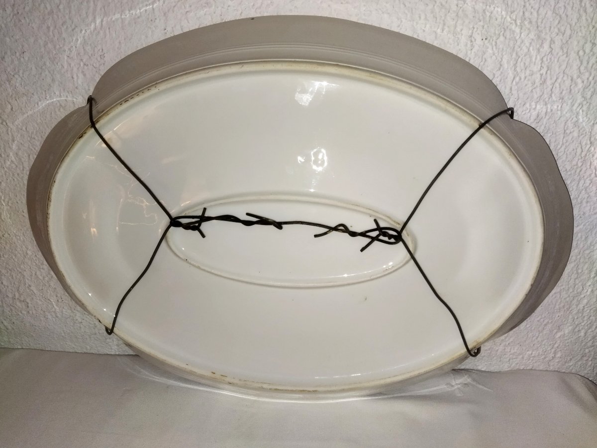 Large Decorative Plate Animal Decor "the Partridge" 37x52cms-photo-5