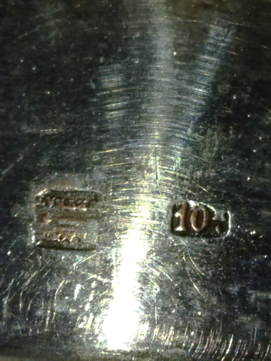 Large Restaurant Bell In Silver-plated Copper Monogram Tableware-photo-1
