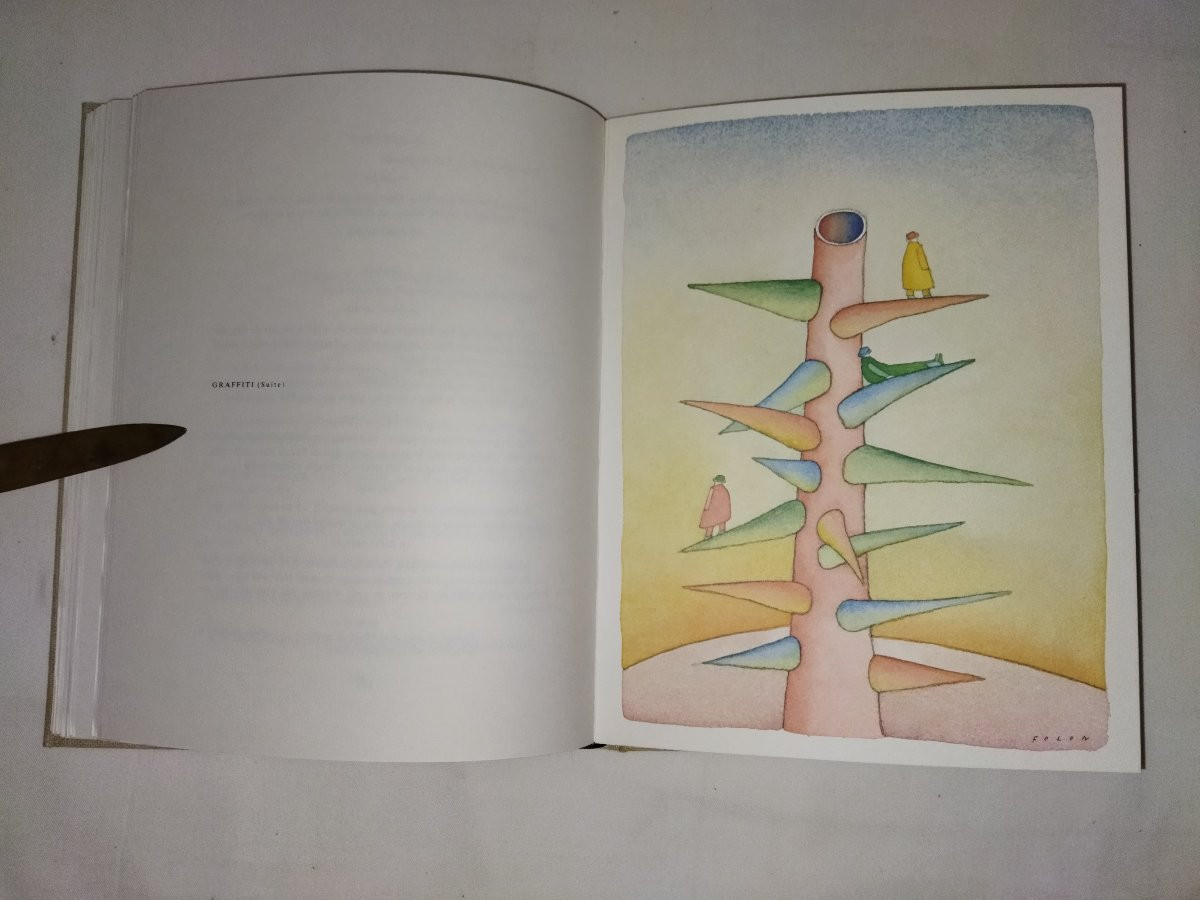 PRÉVERT "OEUVRES"  7 Volumes Reliure Toilée Editeur Illustrations Aquarelles FOLON-photo-6