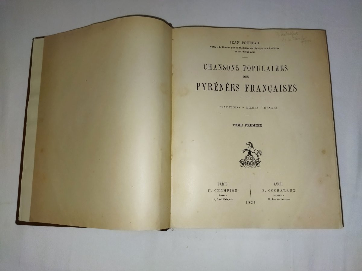 PYRÉNÉES Chansons Populaires  Mœurs Traditions Usages Folklore Jean POUEIGH Collection 1926-photo-4