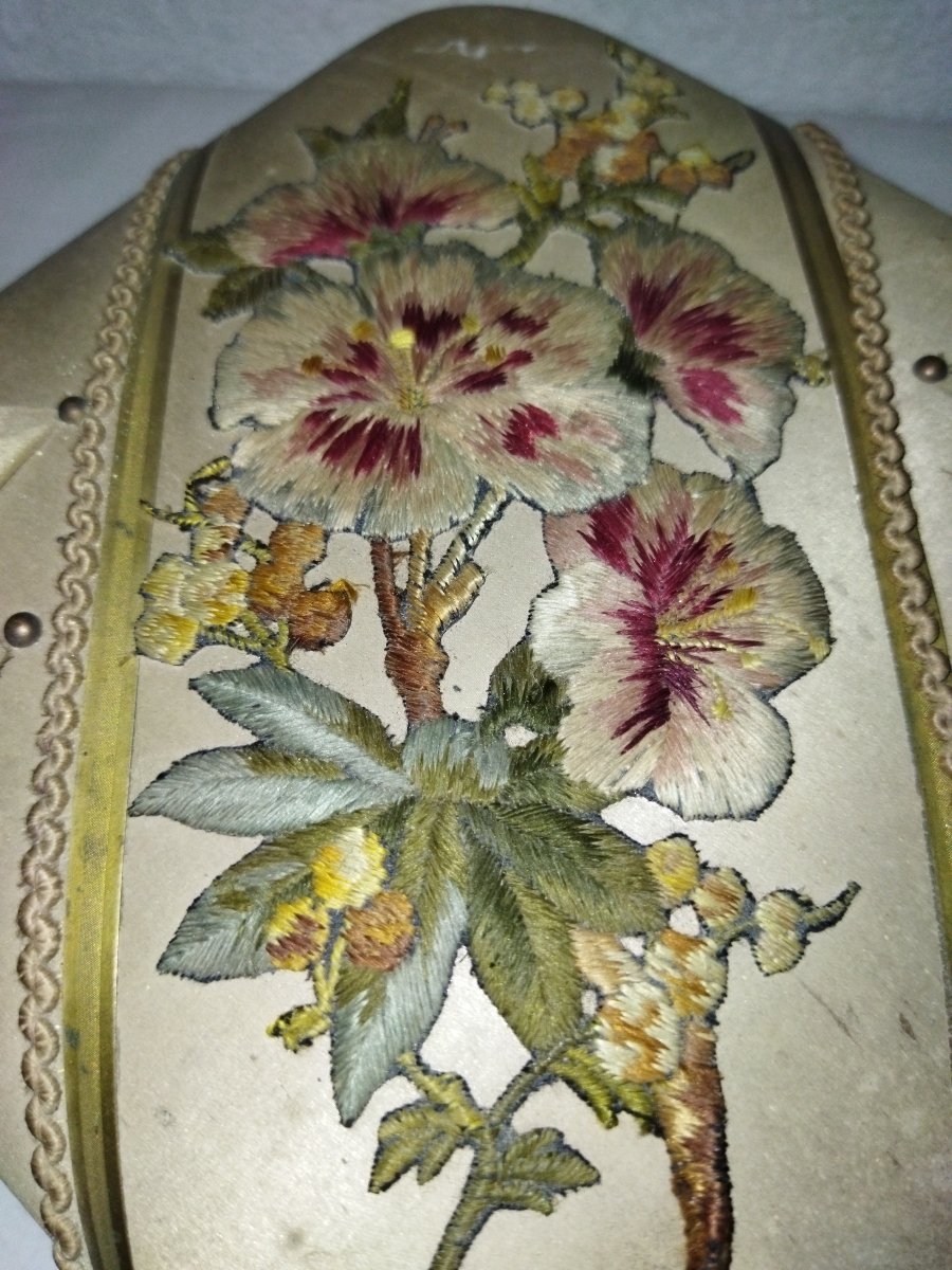 Antique Bordeaux Confectionery Box Sweets & Chocolates Fabric & Thread Embroidery Collection -photo-6
