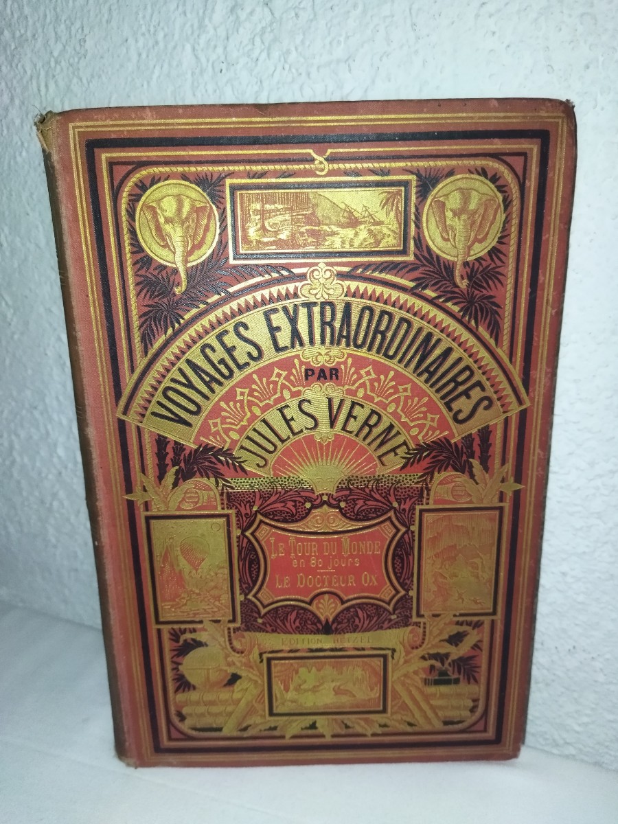 Jules Verne Hetzel Around The World In 80 Days Doctor Ox Adventure Novel Collection