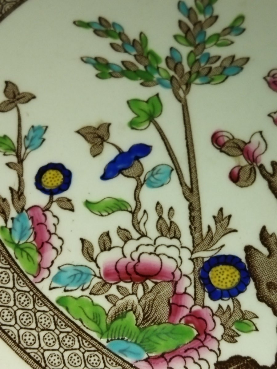 VAISSELLE ANGLAISE Vintage Série de 3 Plats de service Forme ovale Motif Floral -photo-7