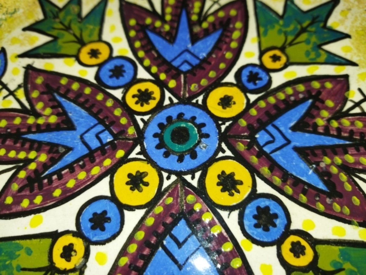 Fouillen Quimper Breton Ceramic Dish Stylized Floral Decor Collection-photo-2