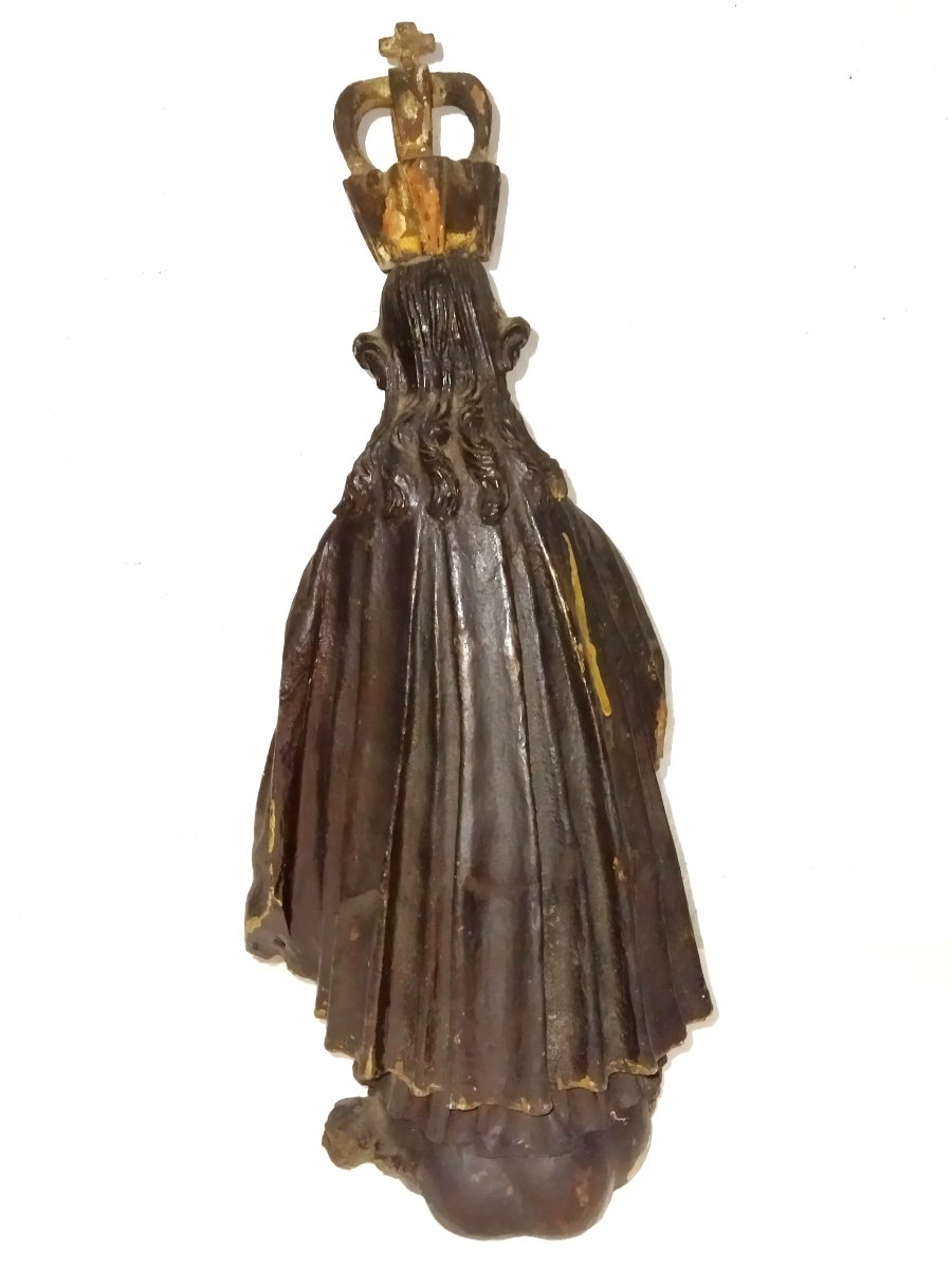 Religious Statue Ancient Carved Wood Iberian Peninsula Collection XVII-photo-3