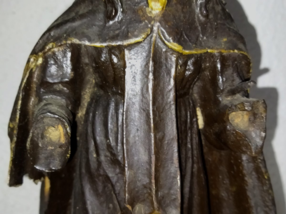Religious Statue Ancient Carved Wood Iberian Peninsula Collection XVII-photo-2
