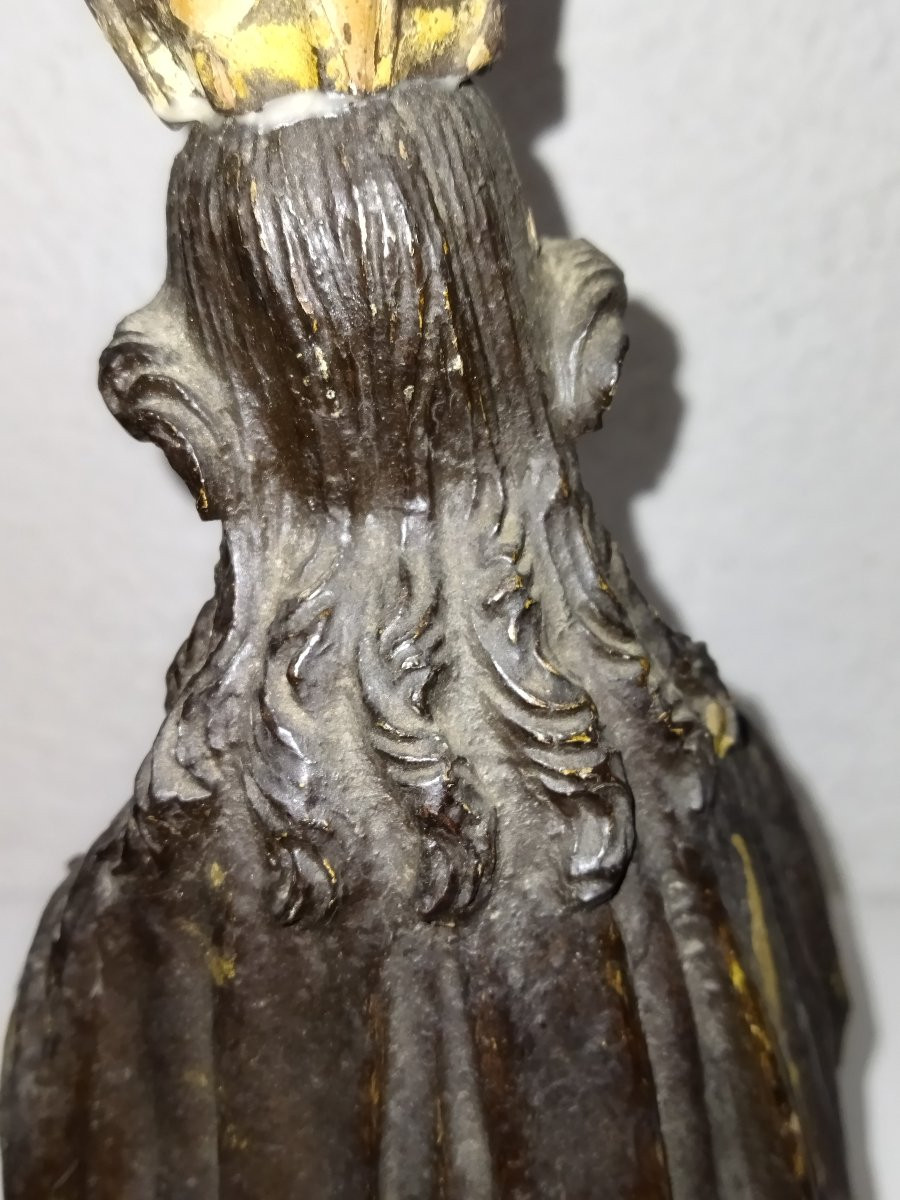 Religious Statue Ancient Carved Wood Iberian Peninsula Collection XVII-photo-5