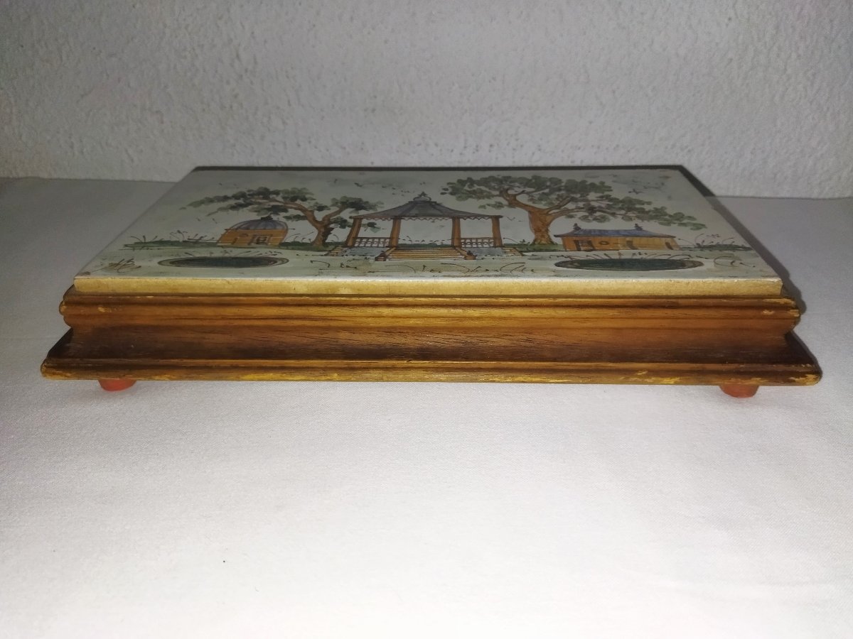 Musical Trivet In Illustrated Earthenware Music Box Collection-photo-3