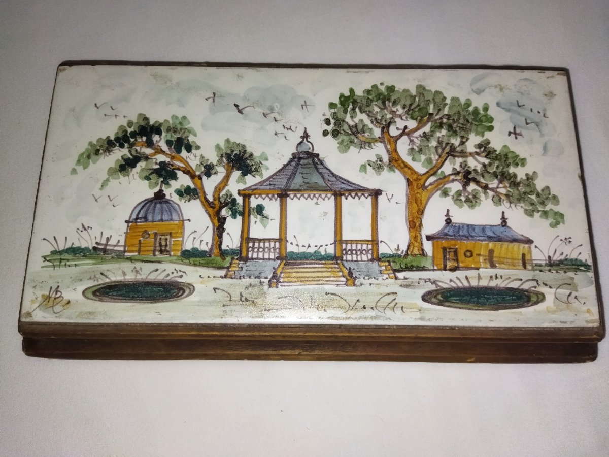 Musical Trivet In Illustrated Earthenware Music Box Collection-photo-5