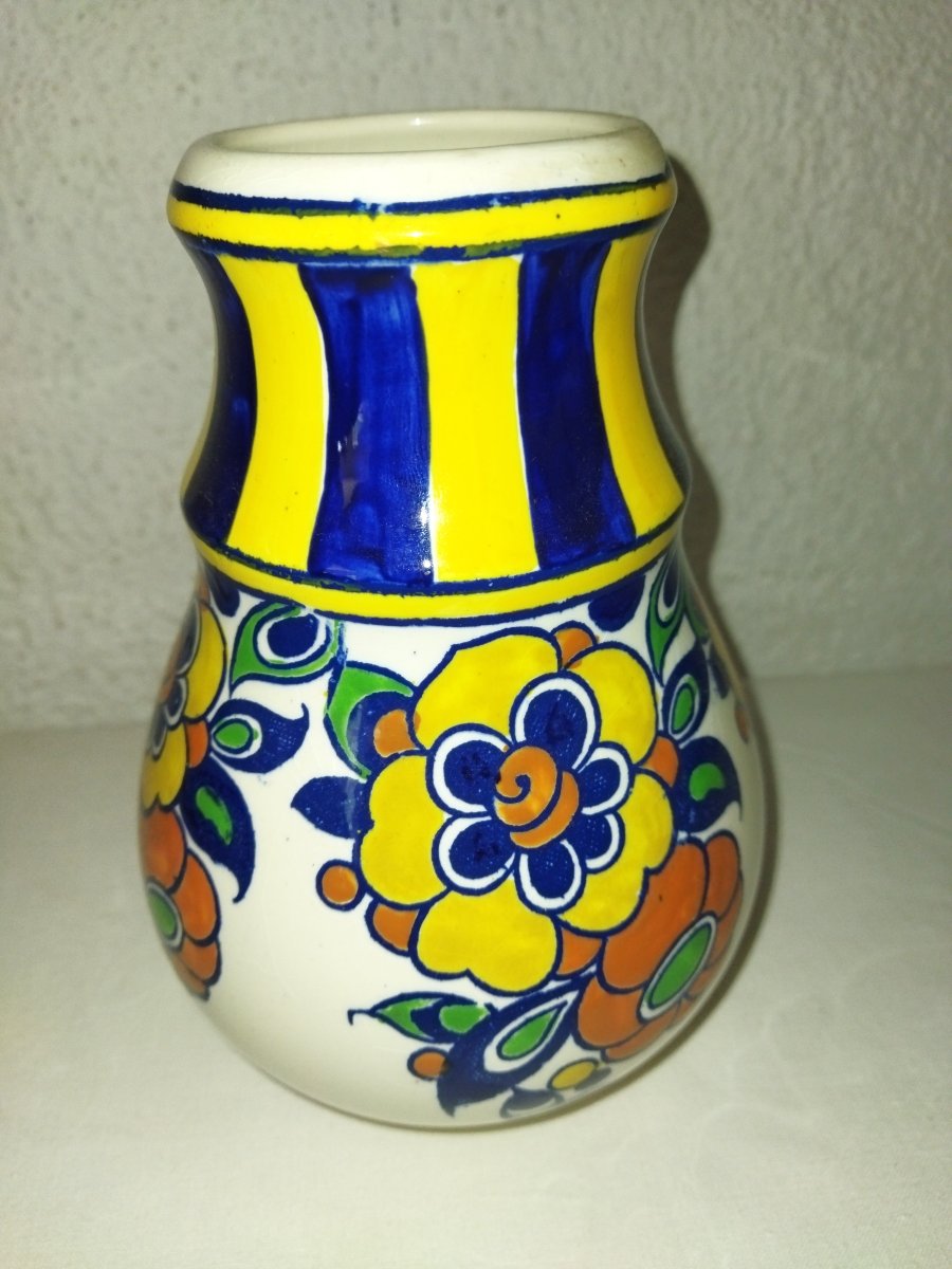 BOCH LA  LOUVIERE Petit vase ventru  Fabrication Belgique Collection ART DECO-photo-2
