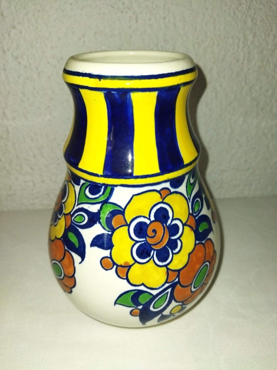BOCH LA  LOUVIERE Petit vase ventru  Fabrication Belgique Collection ART DECO-photo-4