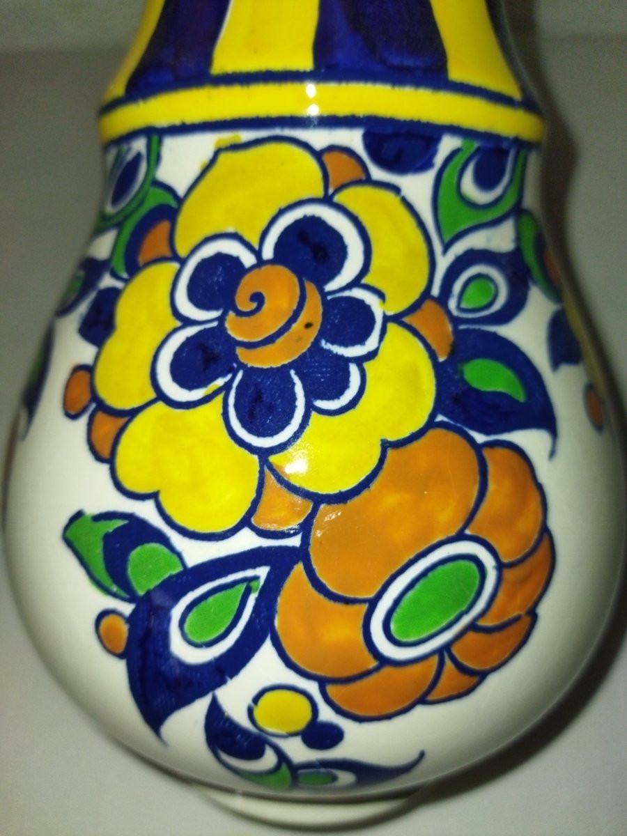 BOCH LA  LOUVIERE Petit vase ventru  Fabrication Belgique Collection ART DECO-photo-2