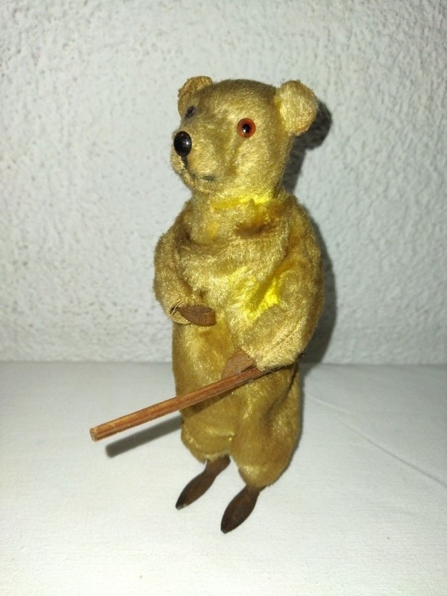 OURS Mécanique à Clé Jouet ancien animé Collection