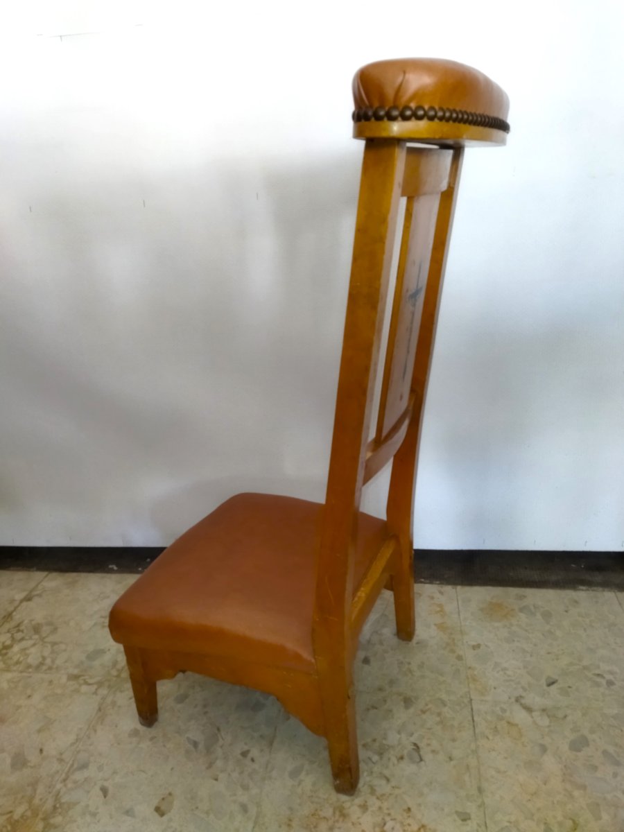 PRIE DIEU Ancien Bois massif Mobilier liturgique -photo-3