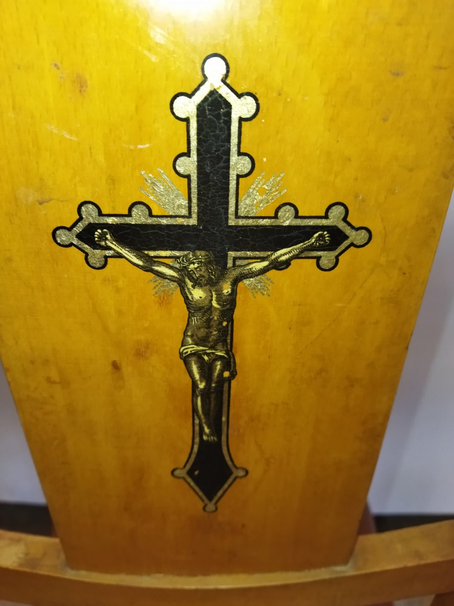 PRIE DIEU Ancien Bois massif Mobilier liturgique -photo-6