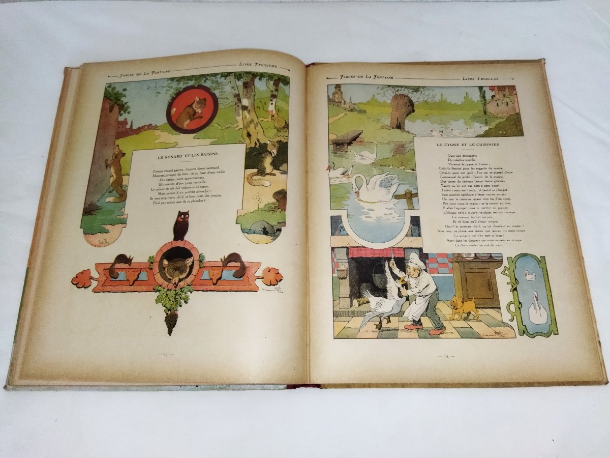 Fables Of La Fontaine Benjamin Rabier Illustrations First & Second Parts Collection-photo-4