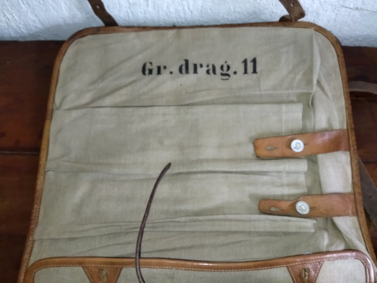 Swiss Militaria Antique Medical Bag First Aid Care Dated 1938 Collection-photo-2