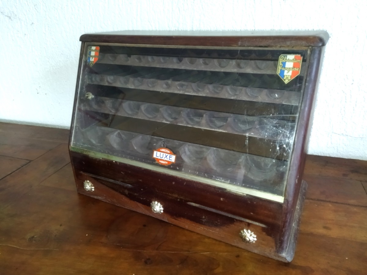 Meuble de Métier ancien Présentoir Droguerie Quincaillerie Petits Tiroirs Métal Rangements