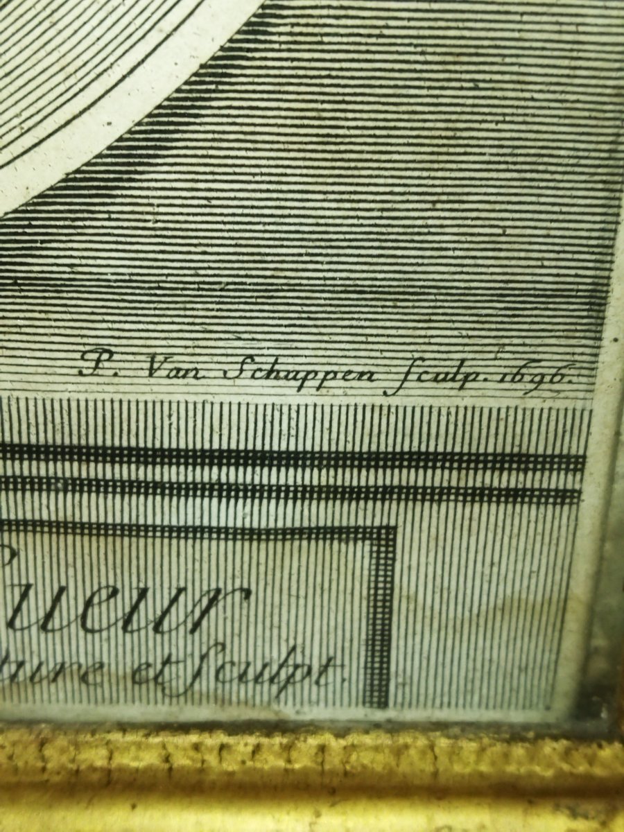 Antique Engraving By French Painter From The Saint-luc Academy "eustache Le Sueur" XVII-photo-3