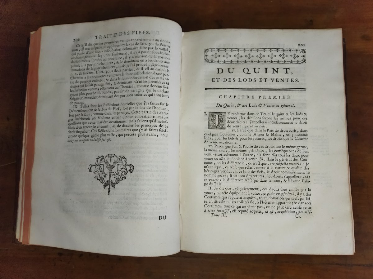 Traité des fiefs Pays coutumiers et droit Ecrit Germain-Antoine GUYOT Paris 1751 TOME III-photo-3