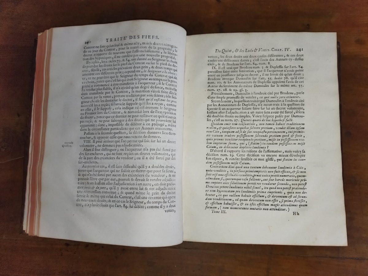 Traité des fiefs Pays coutumiers et droit Ecrit Germain-Antoine GUYOT Paris 1751 TOME III-photo-4