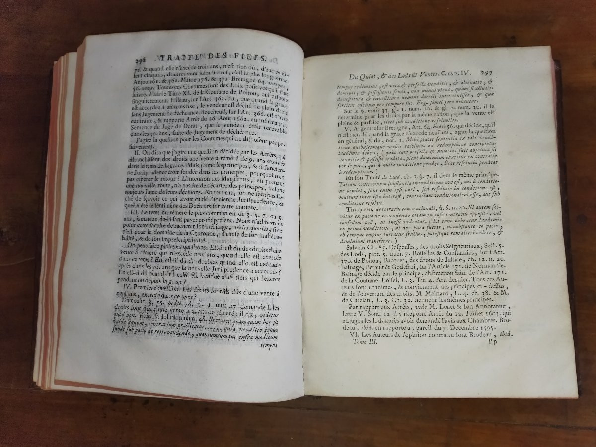 Traité des fiefs Pays coutumiers et droit Ecrit Germain-Antoine GUYOT Paris 1751 TOME III-photo-5