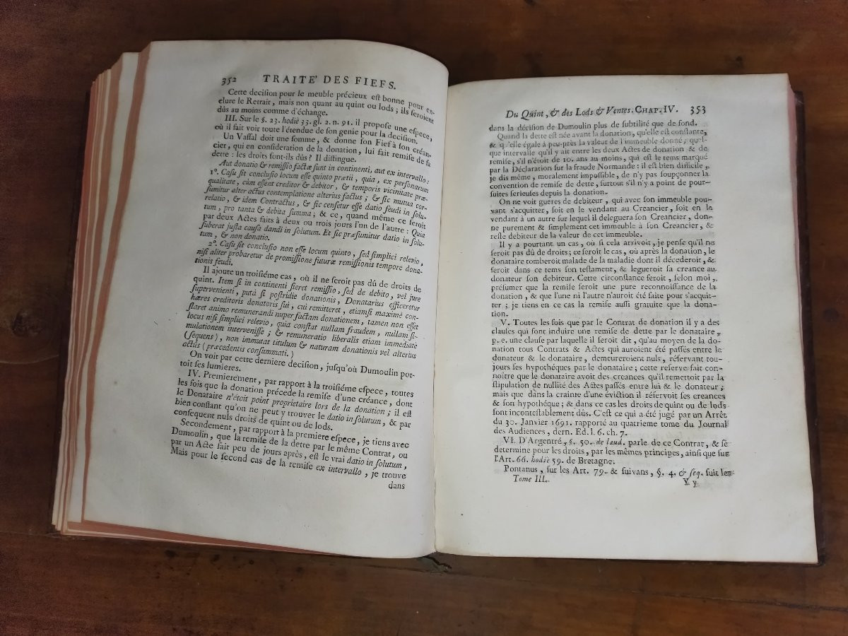 Traité des fiefs Pays coutumiers et droit Ecrit Germain-Antoine GUYOT Paris 1751 TOME III-photo-6