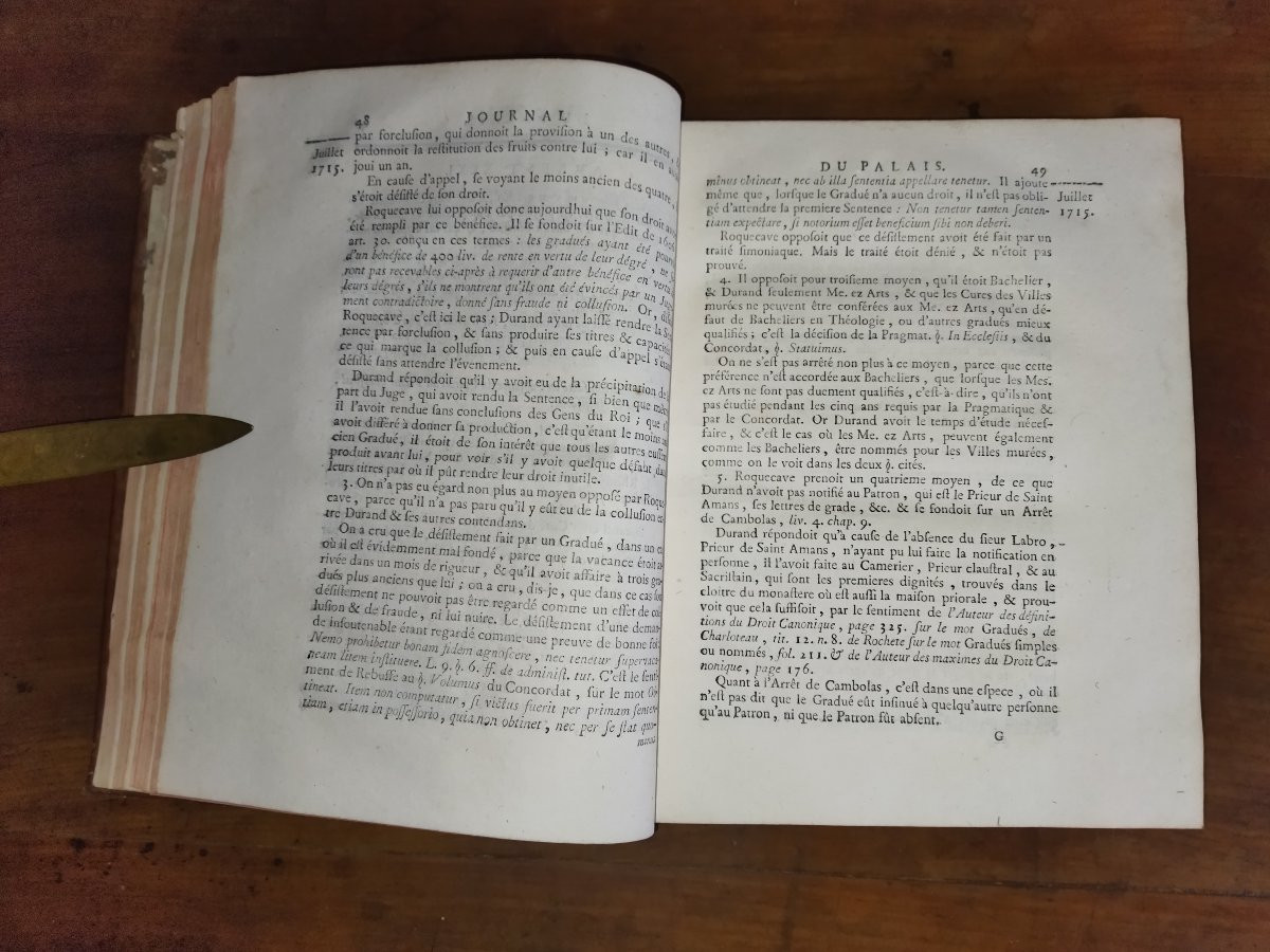 Collection Of Decisions Of The Parliament Of Toulouse 1714-1727 Legislation Justice Collection 1760-photo-3