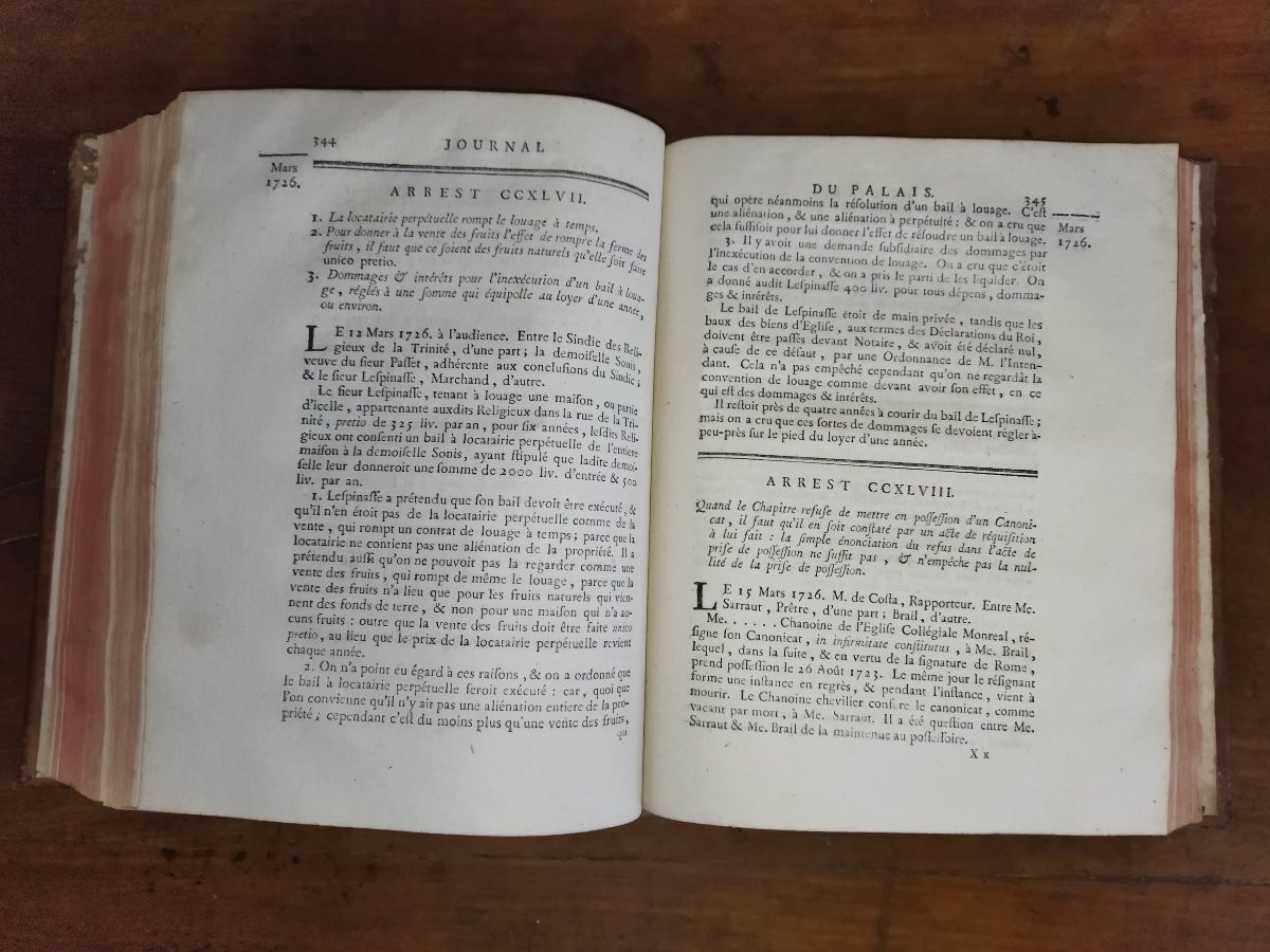 Collection Of Decisions Of The Parliament Of Toulouse 1714-1727 Legislation Justice Collection 1760-photo-8