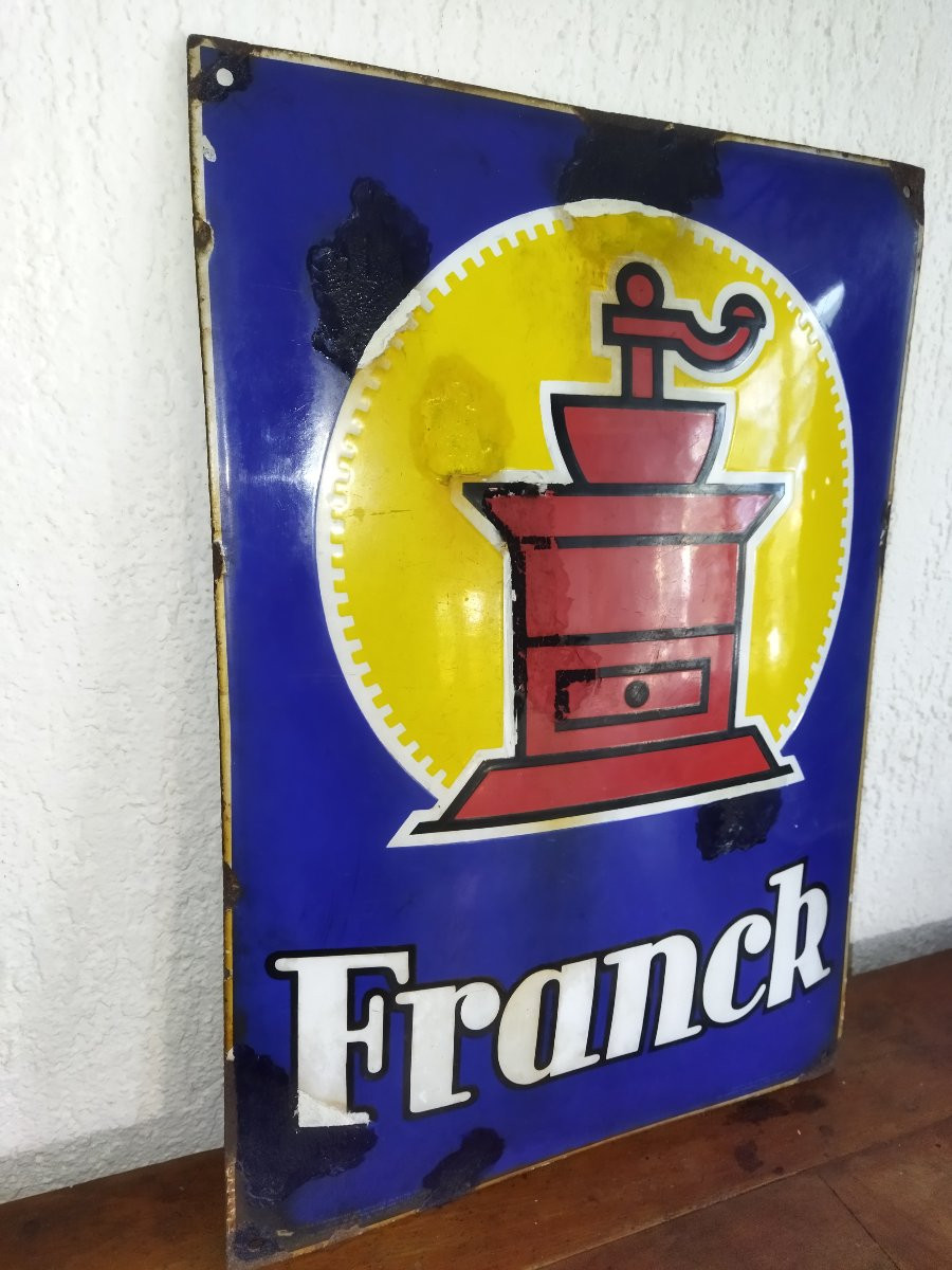 Enamel Plaque "franck" Production Romania Pepper/coffee Mill 1930/1940 Collection-photo-4