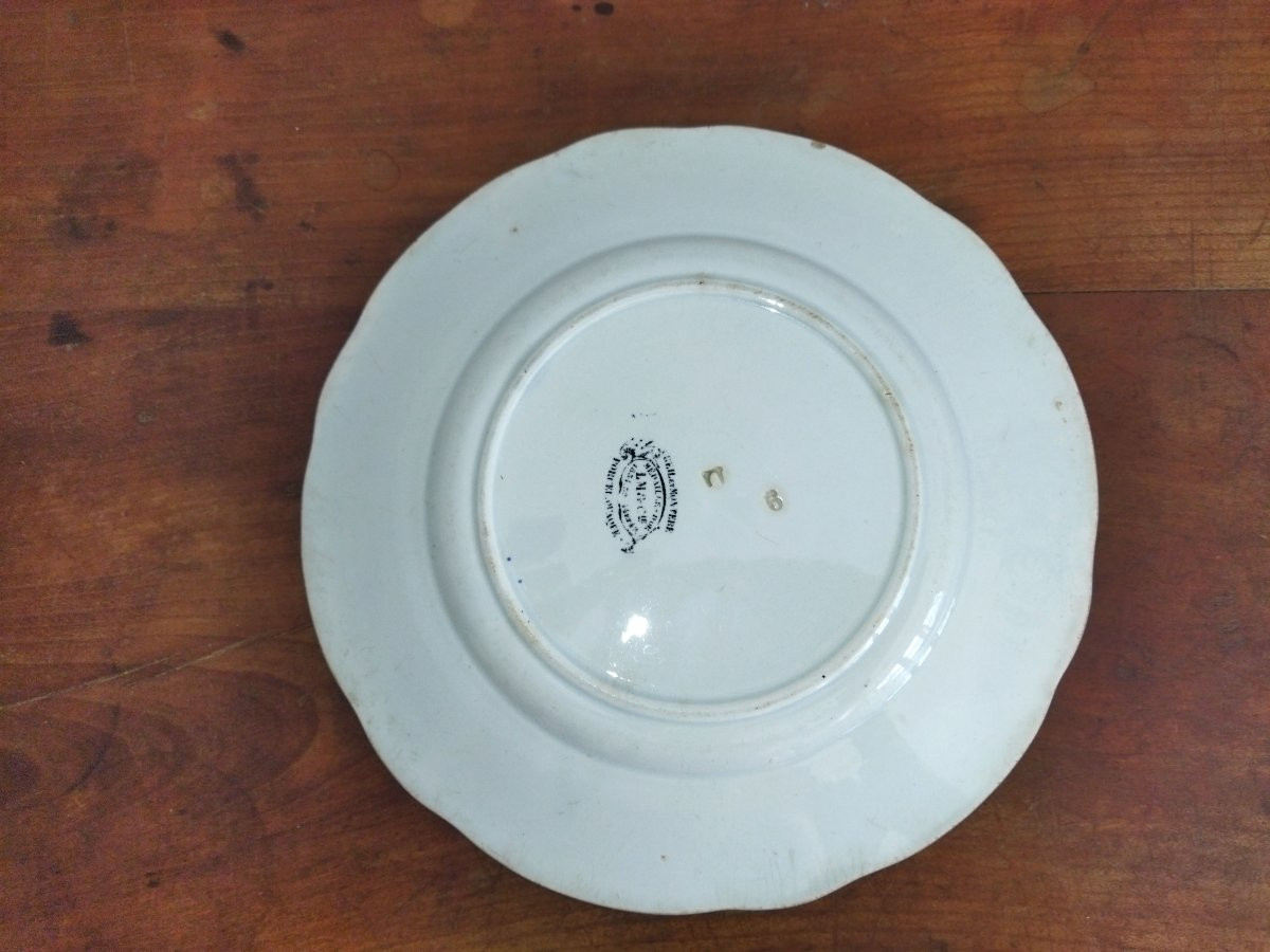 CREIL & MONTEREAU Assiette Légendée "SAINT JOSEPH" Patron des Charpentiers Collection XIX-photo-3