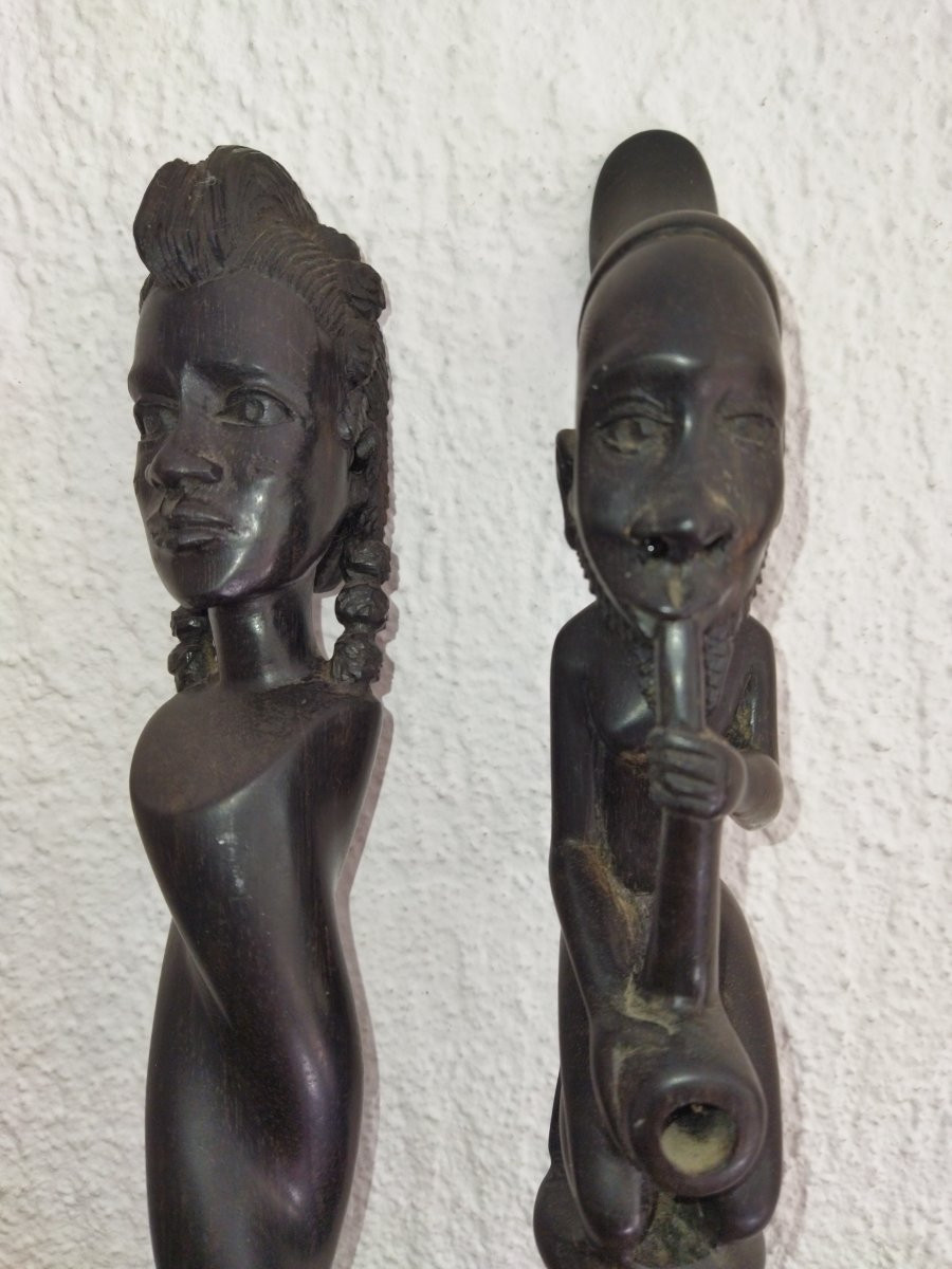 Cannes Africaines anthropomorphes Cérémonies Commandement Attributs dignitaire Chef Collection-photo-1