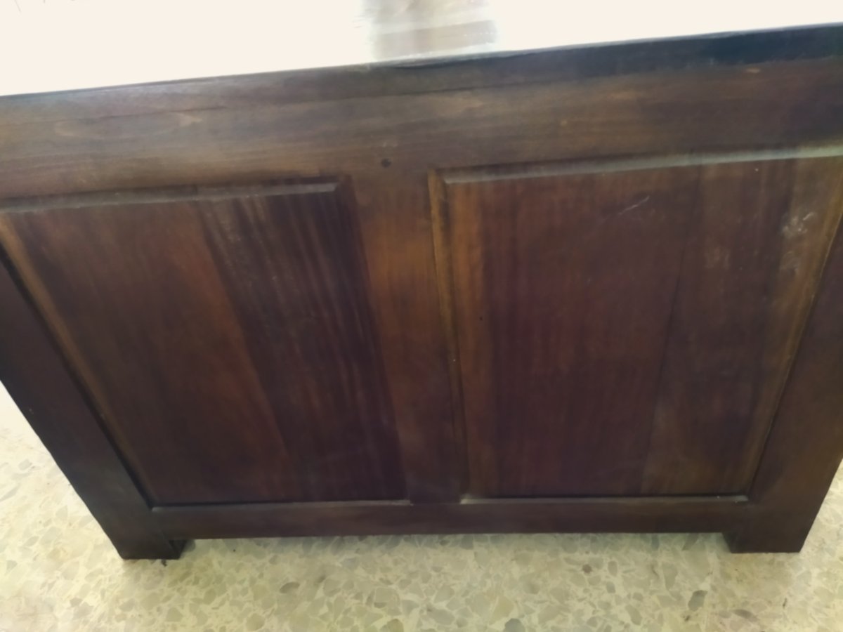 COMMODE 3 Tiroirs en Relief en Bois massif 53x126cms-photo-4