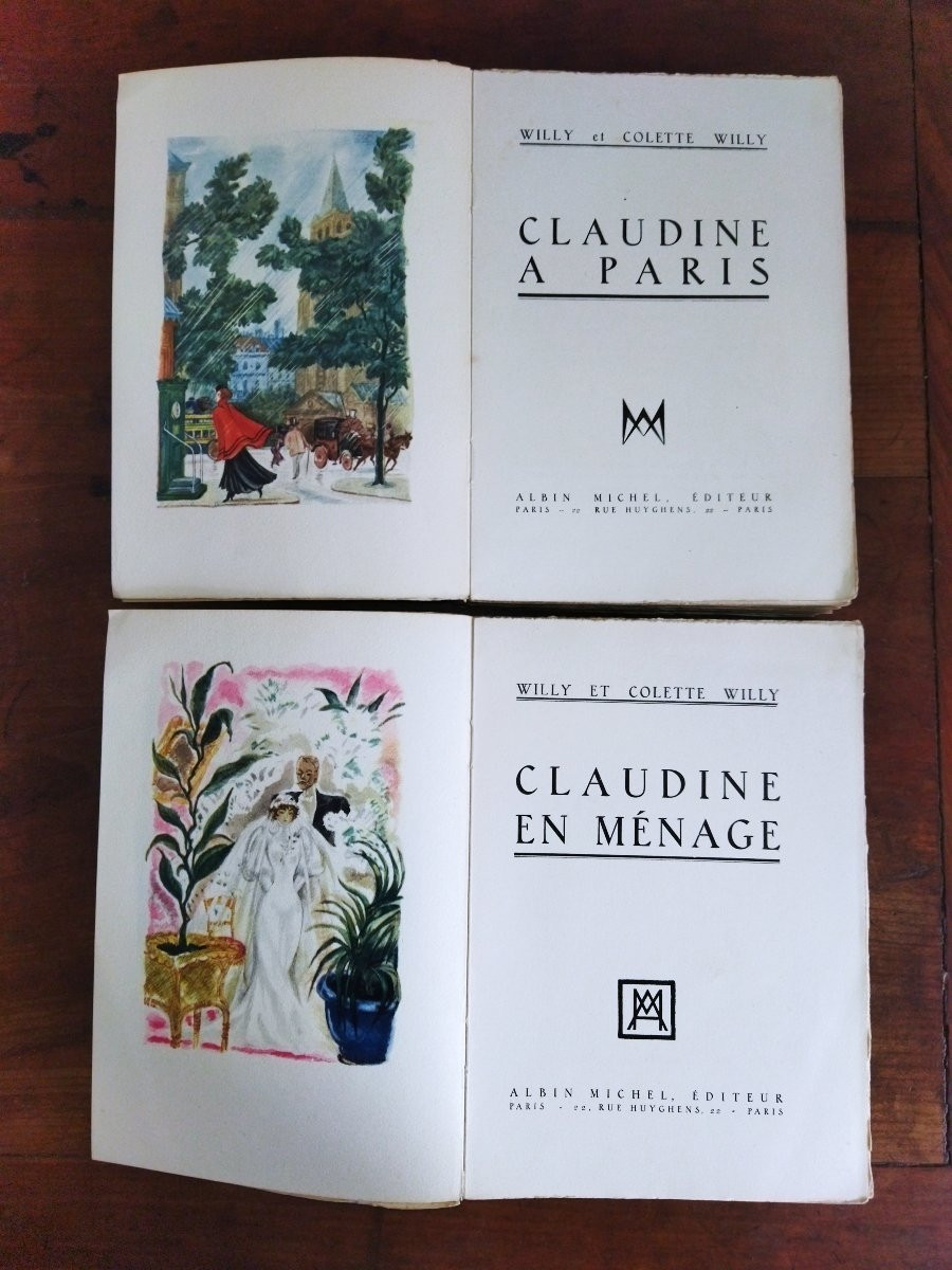 CURIOSA "CLAUDINE..." Illustrations Georges LEPAPE 1930/1931 Willy & Colette Willy 4 TOMES-photo-4