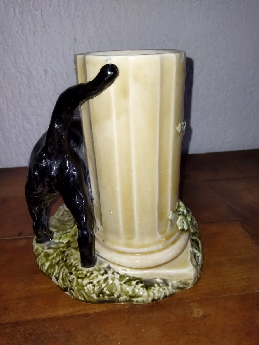 BARBOTINE Vase rouleau  Chat Noir Céramique Vernissée Collection PARIS -photo-3